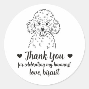 Autocollants de mariage personnalisés pour chien c
