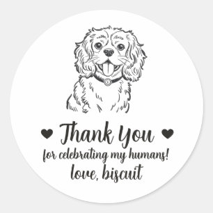 Autocollants de mariage personnalisés pour chien C
