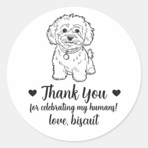 Autocollants de Mariage Personnalisés pour Chien C