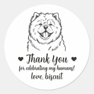 Autocollants de mariage personnalisés pour chien C