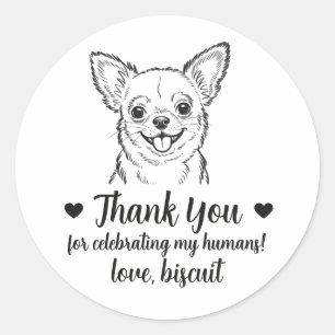 Autocollants de mariage personnalisés pour chien C