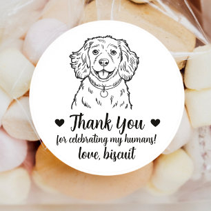 Autocollants de mariage personnalisés pour chien C