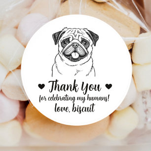 Autocollants de mariage personnalisés pour chien C