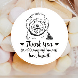 Autocollants de mariage personnalisés pour chien d