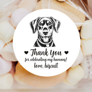 Autocollants de mariage personnalisés pour chien D