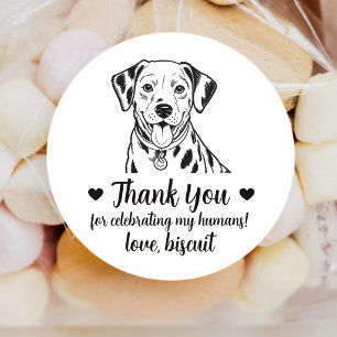 Autocollants de mariage personnalisés pour chien d