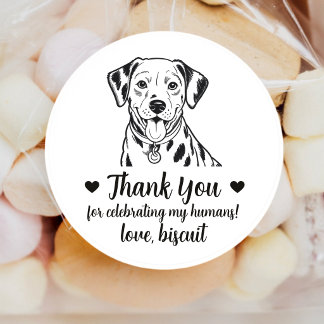 Autocollants de mariage personnalisés pour chien d