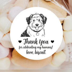 Autocollants de mariage personnalisés pour chien d