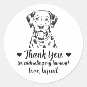 Autocollants de mariage personnalisés pour chien d
