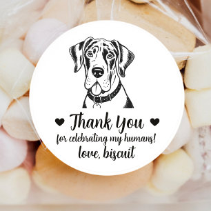 Autocollants de mariage personnalisés pour chien G