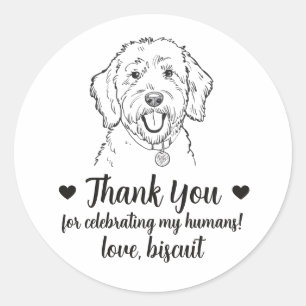 Autocollants de mariage personnalisés pour chien G