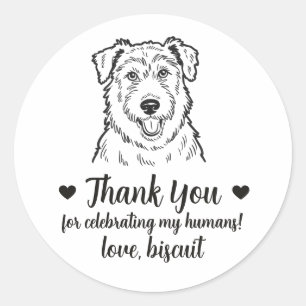 Autocollants de mariage personnalisés pour chien L