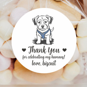 Autocollants de mariage personnalisés pour chien m