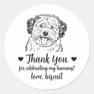 Autocollants de mariage personnalisés pour chien P