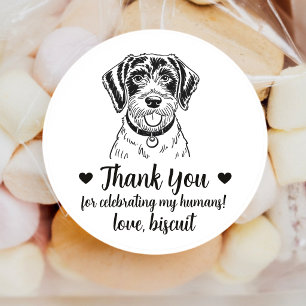 Autocollants de mariage personnalisés pour chien P