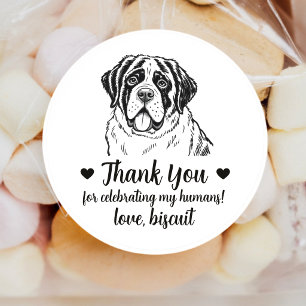 Autocollants de mariage personnalisés pour chien S