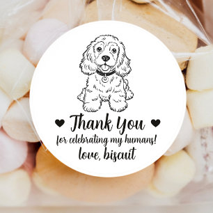 Autocollants de mariage personnalisés pour chien S