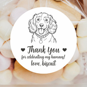 Autocollants de mariage personnalisés pour chien S