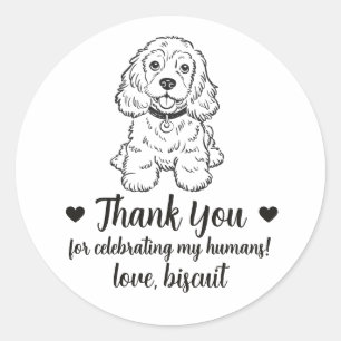 Autocollants de mariage personnalisés pour chien S