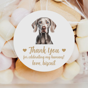 Autocollants de mariage personnalisés pour chien W