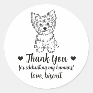 Autocollants de mariage personnalisés pour chien Y
