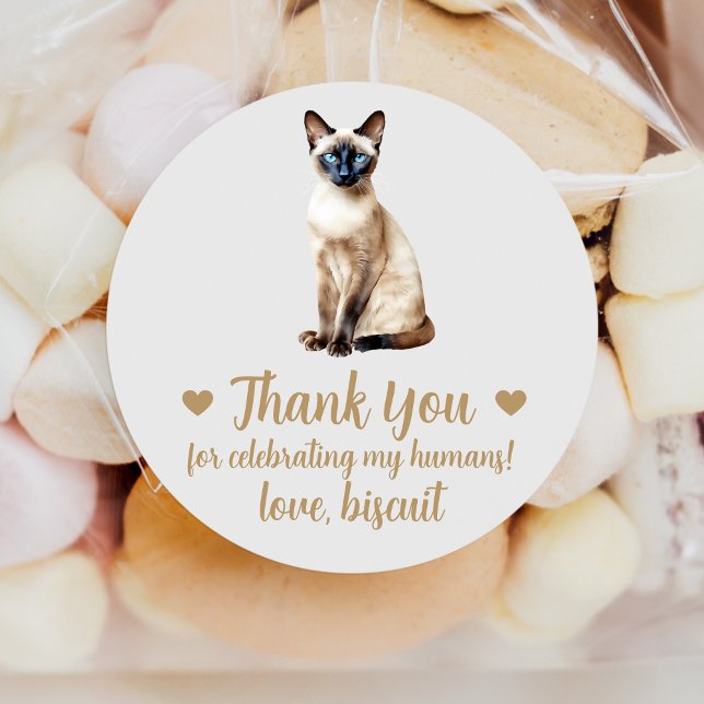 Autocollants de mariage pour chat siamois (Créateur téléchargé)