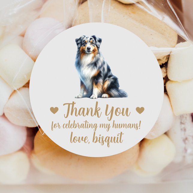 Autocollants de mariage pour chien berger australi (Créateur téléchargé)