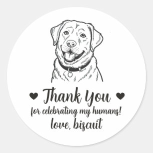 Autocollants de mariage pour chien Labrador Retrie