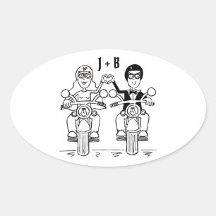 Autocollants de mariage pour motocyclette personna