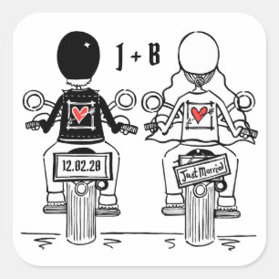 Autocollants de mariage pour motocyclette personna