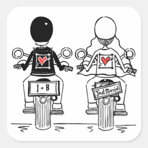 Autocollants de mariage pour motocyclette personna