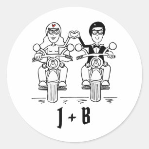 Autocollants de mariage pour motocyclette personna