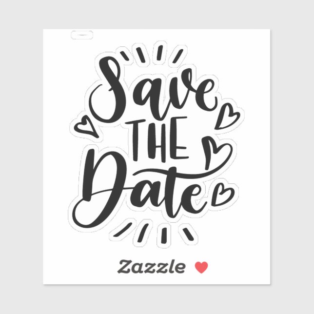 Autocollants de mariage pour sauvegarde de date (Feuille)