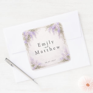 Autocollants de mariage Regency Wisteria Square
