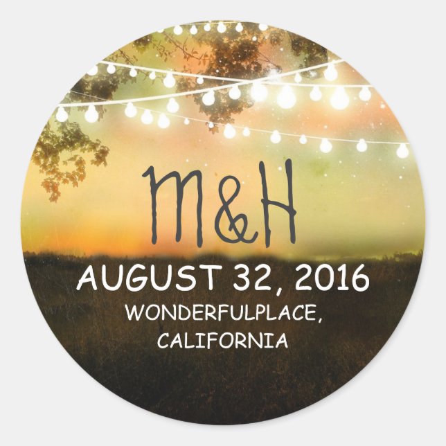 autocollants de mariage romantique (Devant)