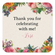 Autocollants de mariage sur le thème du jardin vin