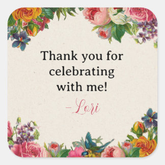 Autocollants de mariage sur le thème du jardin vin