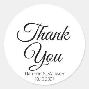 Autocollants de marque cadeau Mariage en texte noi