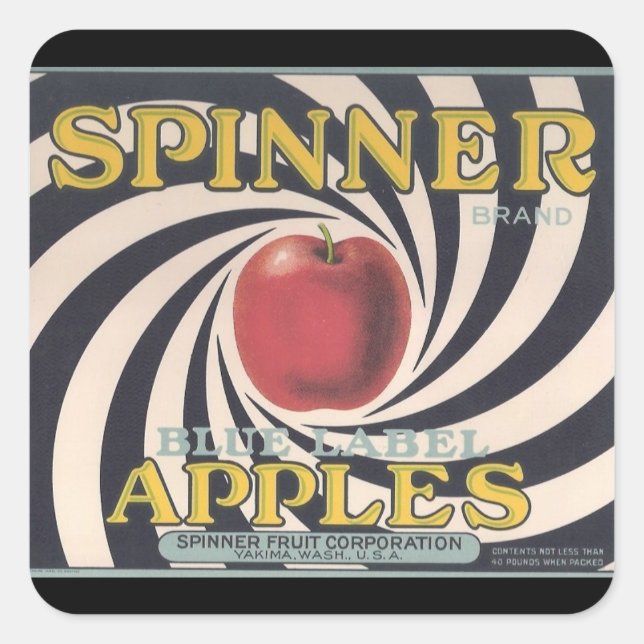 Autocollants de marque de pomme Retro Spinner (Devant)