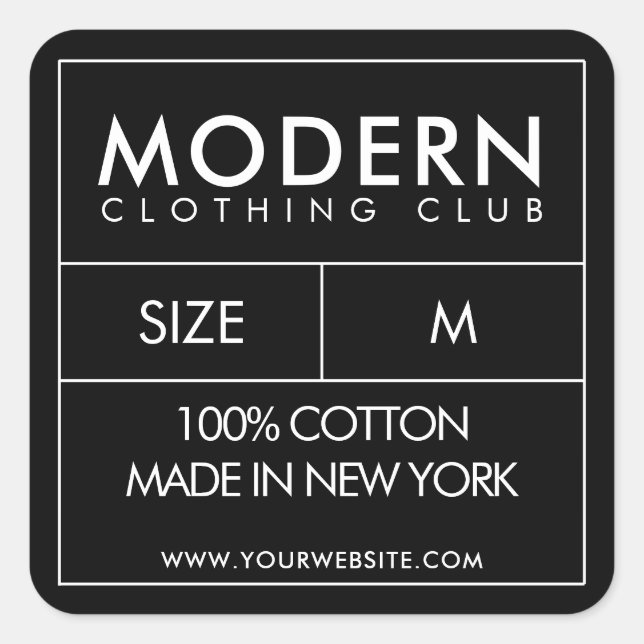 Autocollants de marque de vêtements pour col Desig (Devant)