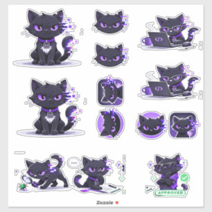 Autocollants de mascotte de chat