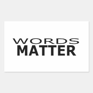 Autocollants de matière de mots