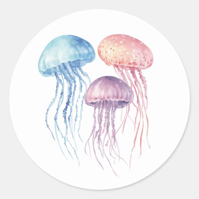 Autocollants de méduses mignons (Devant)