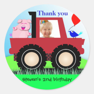 Autocollants de Merci d'anniversaire de enfant :
