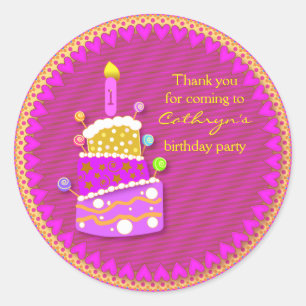 autocollants de Merci d'anniversaire de enfant :