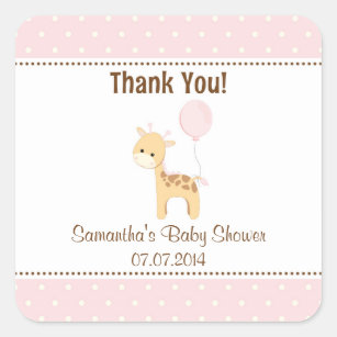 Stickers baby shower personnalisés : étiquettes florales
