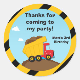 Autocollants de Merci de fête d'anniversaire de