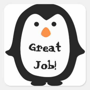 Autocollants de message de pingouin mignon