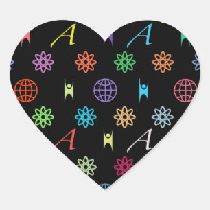 Autocollants de monogramme d'athéisme (sur le