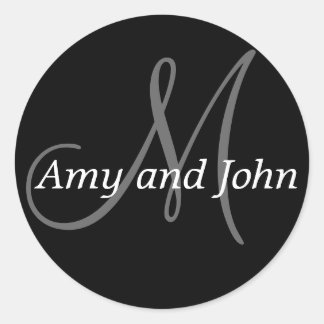 Autocollants de monogramme pour le marié de jeune
